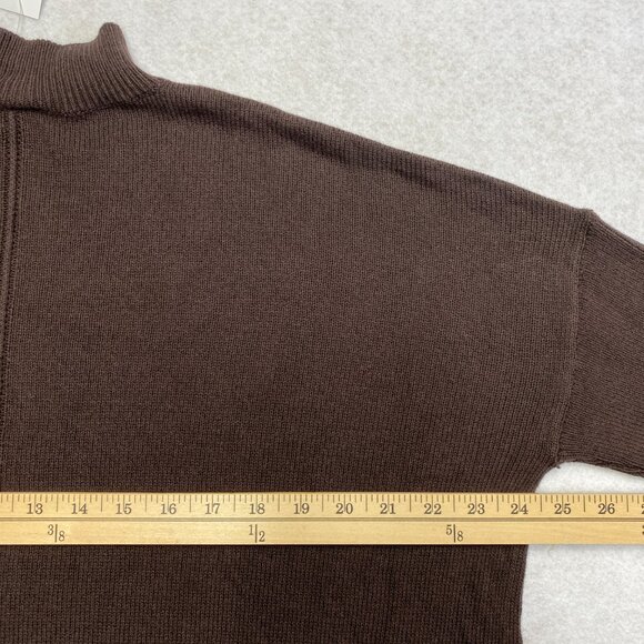 NWT Loft Ann Taylor Sweater Women's M Brown Knit Pullover Mock Neck $89 NEW - Picture 7 of 8